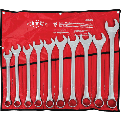 ICWJ-10M Jumbo Wrench Set, Combination, 10 Pieces, Metric Dufferin Supply