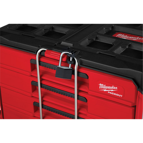 PackOut 4-Drawer Tool Box, 16-3/10" x 22-1/5" x 14-3/10", Red Dufferin Supply