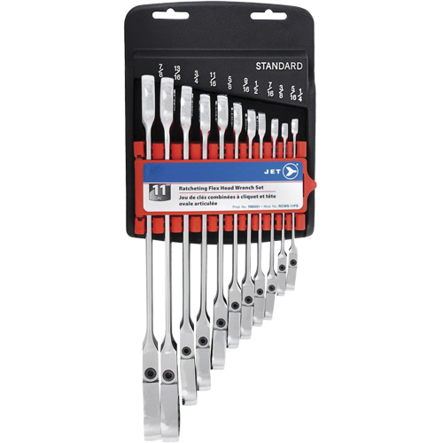 RCWS-11FS Flex Head Wrench Sets, Combination/Flex Head, 11 Pieces, Imperial Dufferin Supply