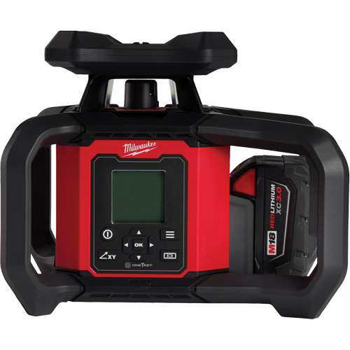 M18 Red Exterior Dual Slope Rotary Laser Level Kit with Receiver & Remote, 4000' (1219.2 m) Dufferin Supply