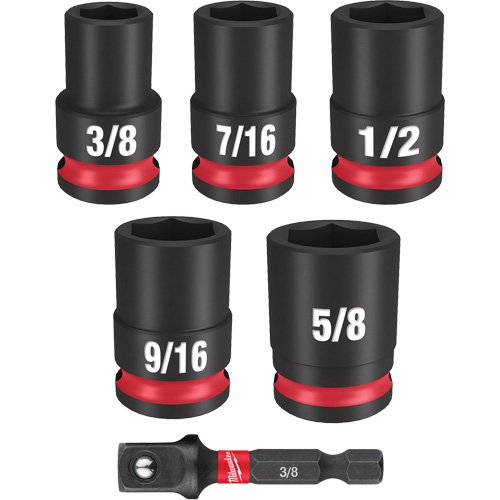 Shockwave Impact Duty SAE Socket Set, 6 Pcs, Impact, 3/8" Drive Size Dufferin Supply