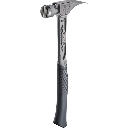 TIBONE Milled Titanium Framing Hammer, 14 oz., Solid Steel Handle, 15-1/4" L Dufferin Supply