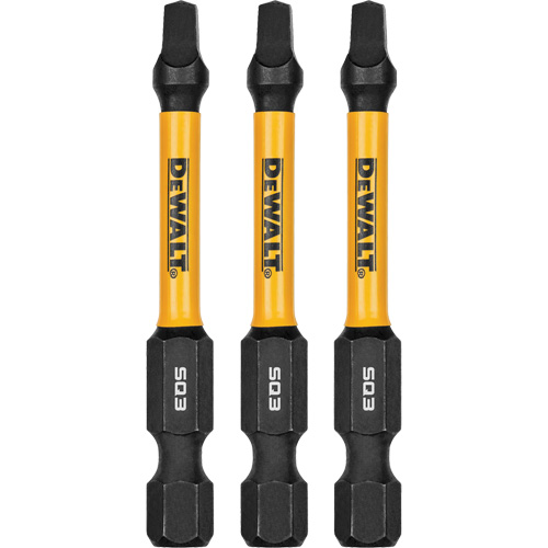 3-Piece FLEXTORQ&reg; Impact Screwdriving Bits, Square, #3, 1/4" Drive Dufferin Supply