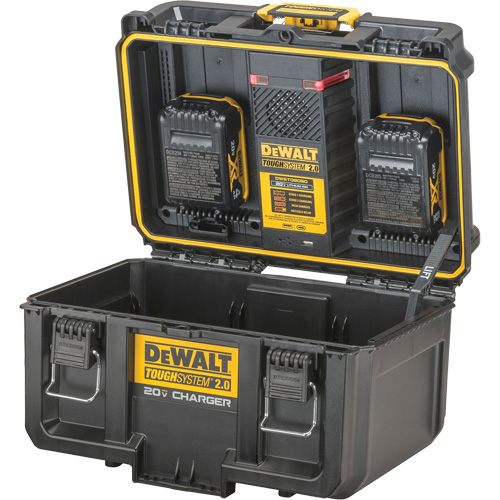 Chargeur 20V &agrave; deux ports ToughSystem 2.0, 14" x 15" x 9", Noir/Jaune Dufferin Supply