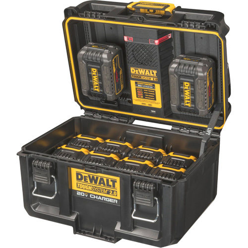 Chargeur 20V &agrave; deux ports ToughSystem 2.0, 14" x 15" x 9", Noir/Jaune Dufferin Supply