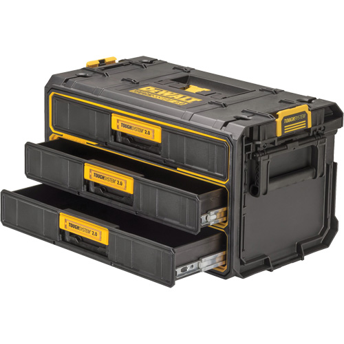 ToughSystem&reg; 2.0 Three-Drawer Unit, 21-4/5" x 12-3/10" x 12-3/5", Black/Yellow Dufferin Supply