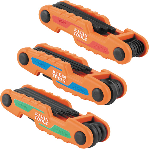 Jeu de cl&eacute;s hexagonales pliant et compact, 25 mcx, M&eacute;trique & imp&eacute;rial/Torx Dufferin Supply