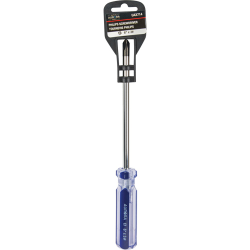 Tournevis Philips bleu transparent avec bandes, #3, Prise Plastique Dufferin Supply