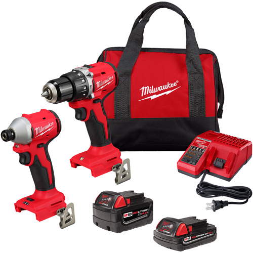 Ensemble combin&eacute; de deux outils compact sans balai, Lithium-ion, 18 V Dufferin Supply