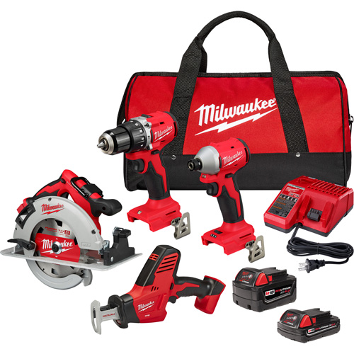 Trousse combin&eacute;e 4 outils, Lithium-ion, 18 V Dufferin Supply