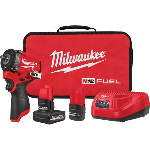 Fuel Stubby Impact Wrench Kit, 12 V, 3/8" Socket Dufferin Supply