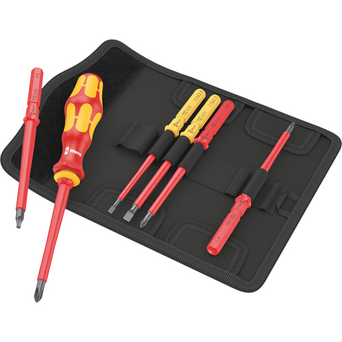 Kraftform Kompakt VDE 7 Imperial Bit-Holding Screwdriver & Blades, 1000 V, 6 Pcs Dufferin Supply
