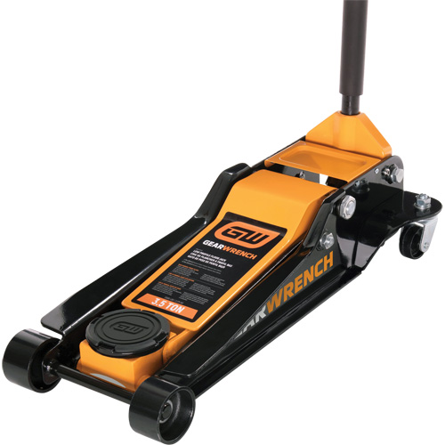 Low Profile Floor Jack, 3.5 Ton(s) Capacity, 3-3/4" Lowered, 21-3/4" Raised, Manual Hydraulic Dufferin Supply