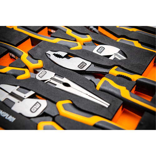 PITBULL Cushion Grip Pliers Set in Foam Storage Tray, 5 Pieces Dufferin Supply