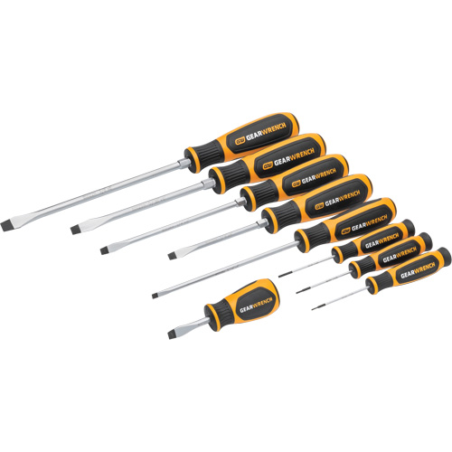 Slotted Dual Material Screwdriver Set in Foam Storage Tray, 9 Pcs. Dufferin Supply