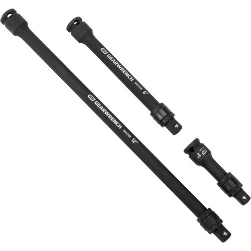 3-Piece Impact Locking Extension Set, 3/8" Drive, Manganese Phosphate Finish, 3 Pcs Dufferin Supply