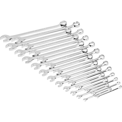 12-Point Long Pattern Combination Metric Wrench Set in Foam Storage Tray, Open-Ended, 24 Pieces, Metric Dufferin Supply