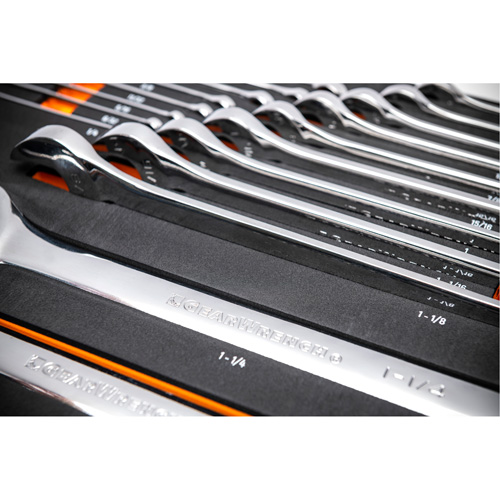 12-Point Long Pattern Combination SAE Wrench Set in Foam Storage Tray, Open-Ended, 19 Pieces, Imperial Dufferin Supply