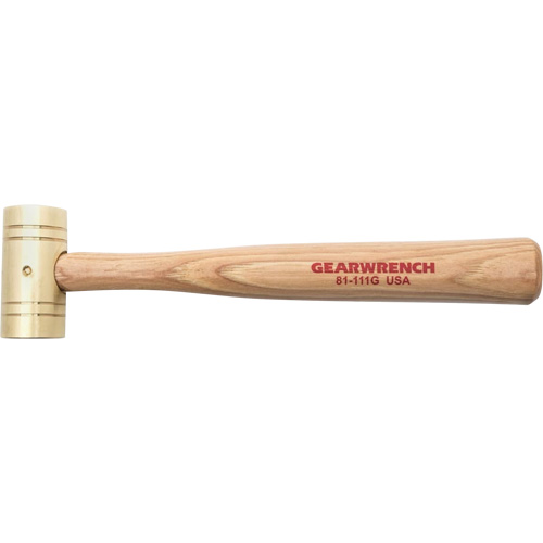 Marteau en laiton avec manche en noyer, Poids de la t&ecirc;te 1 lb, 11" lo Dufferin Supply