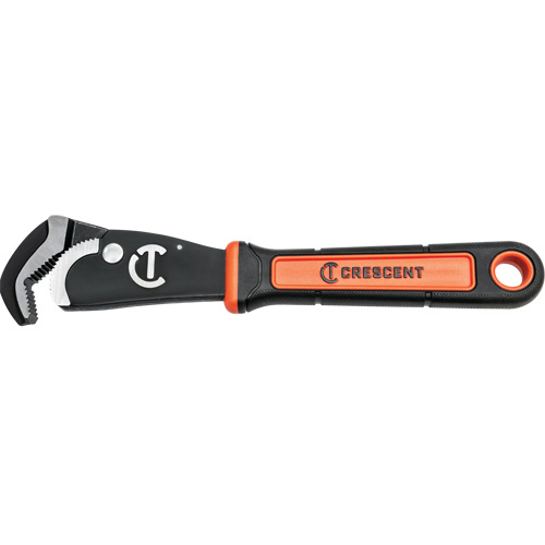 Self-Adjusting Dual Material Pipe Wrench, 1-1/2" Jaw Capacity, 12" Long, Black Oxide Finish, Cushion Handle Dufferin Supply