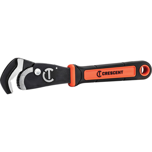 Self-Adjusting Dual Material Pipe Wrench, 1-1/2" Jaw Capacity, 12" Long, Black Oxide Finish, Cushion Handle Dufferin Supply