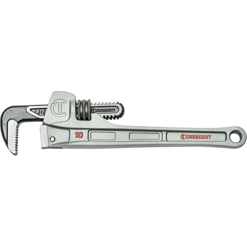 Slim Jaw Pipe Wrench, 1-9/10" Jaw Capacity, 10" Long, Powder Coated Finish, None Handle Dufferin Supply