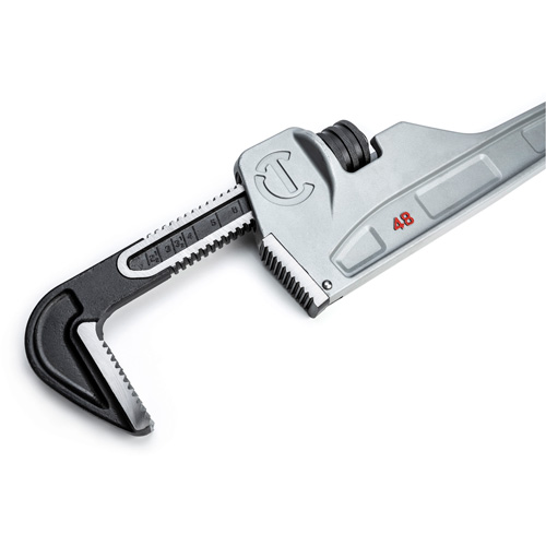 Cl&eacute; &agrave; tuyaux, Cap des m&acirc;choires 6", Longueur 48", Fini Rev&ecirc;tement en poudre, Prise Non-ergonomique Dufferin Supply