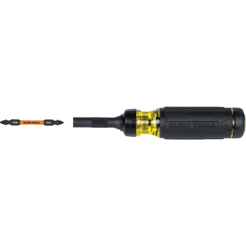 15-in-1 Ratcheting Impact-Rated Multi-Bit Torsion Zone Screwdriver, 9-1/2" L, Cushion Grip Handle Dufferin Supply