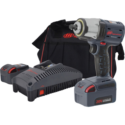 Compact High Torque Cordless Impact Wrench Kit, 20 V, 1/2" Socket Dufferin Supply