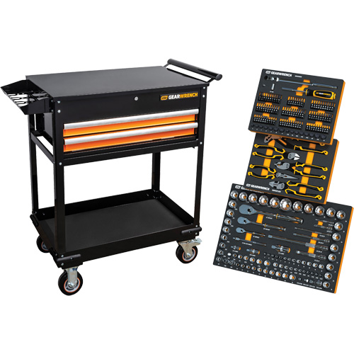 Jeu d'outils de m&eacute;canicien dans des plateaux modulaires en mousse avec conteneur de rangement, 194 morceaux Dufferin Supply