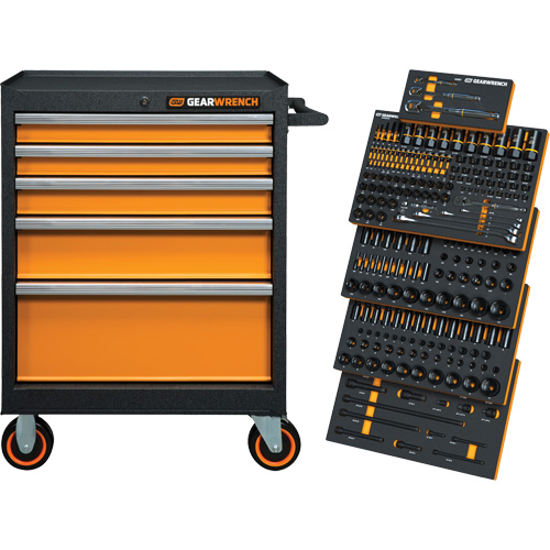 Jeu d'outils de m&eacute;canicien dans des plateaux modulaires en mousse avec conteneur de rangement, 247 morceaux Dufferin Supply