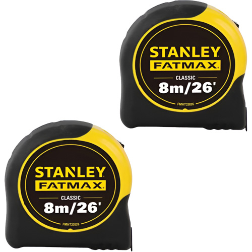 FATMAX&reg; Classic Tape Measures, 1-1/4" x 26'/8 m, Imperial & Metric Graduations Dufferin Supply
