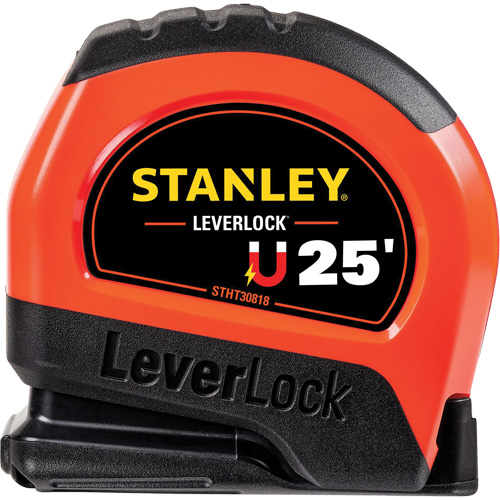 High-Visibility Magnetic LEVERLOCK&reg; Tape Measure, 25', Imperial Graduations Dufferin Supply