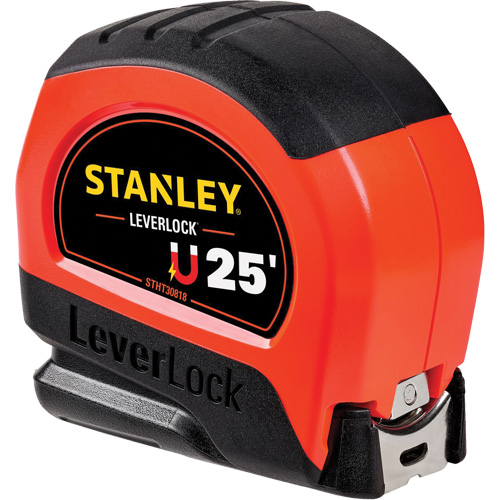 High-Visibility Magnetic LEVERLOCK&reg; Tape Measure, 25', Imperial Graduations Dufferin Supply