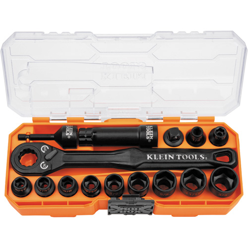 KNECT Essential Pass Through Impact Socket Set, 28 Pcs, Impact, 3/8" Drive Size Dufferin Supply