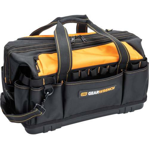Sac &agrave; outils de 20" pour les professionnels, Nylon, 33 pochettes, Noir/Orange Dufferin Supply