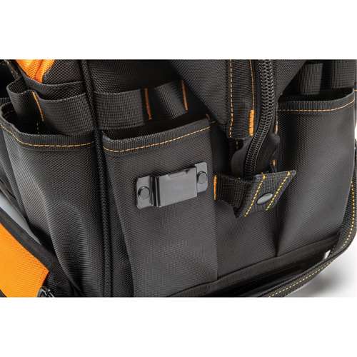 Sac &agrave; outils de 20" pour les professionnels, Nylon, 33 pochettes, Noir/Orange Dufferin Supply