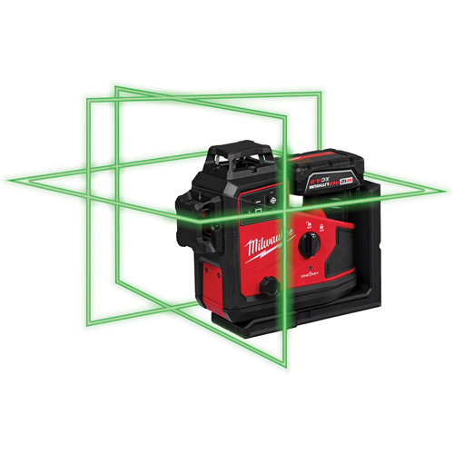 Laser vert &agrave; 3 plans sur 360° M12 avec r&eacute;cepteur et alignement automatique Dufferin Supply