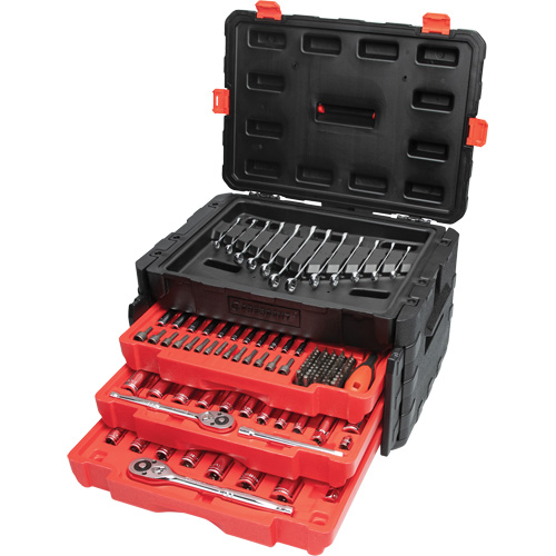 1/4", 3/8" & 1/2" Mechanics Hand Tool Set with 3-Drawer Storage Case Dufferin Supply
