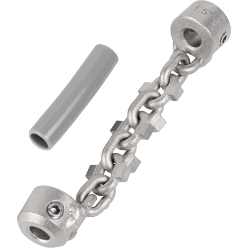 Chaîne de nettoyage de tuyaux de 1-1/4" - 1-1/2" pour c&acirc;ble de serpent &agrave; chaîne de 1/4" Dufferin Supply