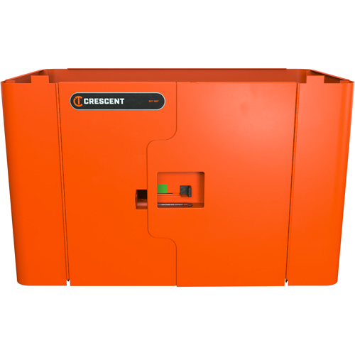 Armoire de rangement s&eacute;curis&eacute;e RAILWORKS en acier avec panneau &agrave; deux portes verrouillables Dufferin Supply