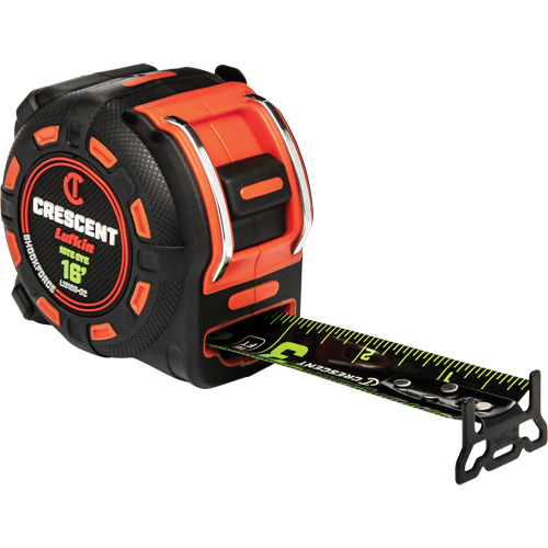 Shockforce NITE EYE Tape Measure, 1-1/4" x 16', SAE Graduations Dufferin Supply