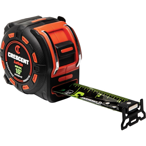 Shockforce NITE EYE Magnetic Tape Measure, 1-1/4" x 16', SAE Graduations Dufferin Supply