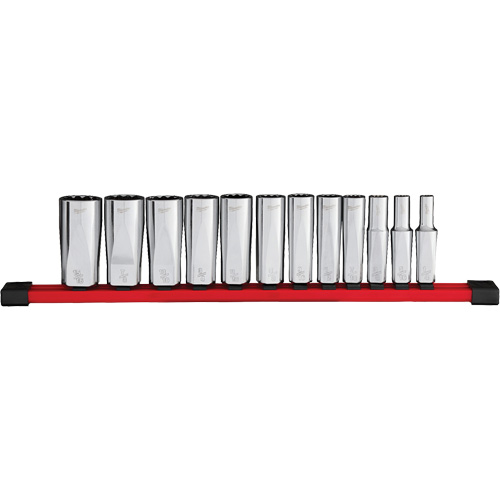 12-Point Deep Well SAE Socket Set, 12 Pcs, 3/8" Drive Size, Deep Dufferin Supply