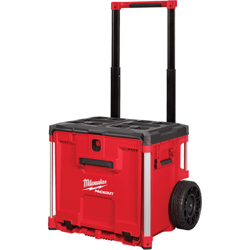 Coffre &agrave; outils roulant avec tiroir PACKOUT, 19" x 24" x 20", Noir/Rouge Dufferin Supply