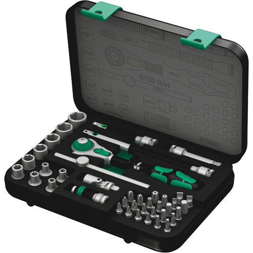 Jeu de cliquets rapides Zyklop 8100 SA 4, 41 Mcx, Prise de 1/4" Dufferin Supply