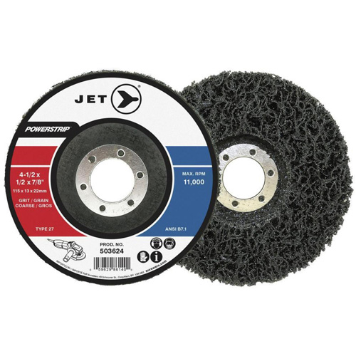 Meule &agrave; centre d&eacute;prim&eacute; pour pr&eacute;paration de surfaces POWERSTRIP XCL, 4-1/2" dia. Dufferin Supply
