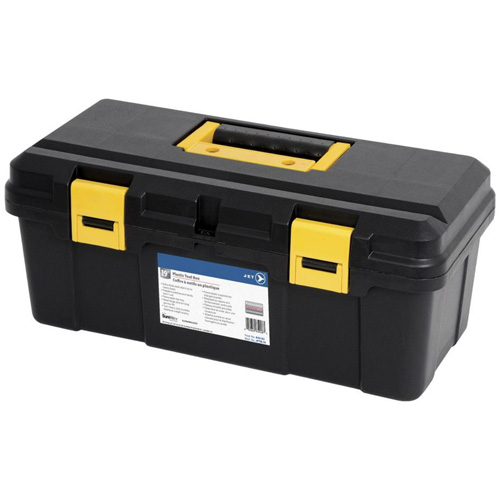 Coffre &agrave; outils portatif en plastique JPTB-19, 19" la x 9" p x 8" h, Noir Dufferin Supply