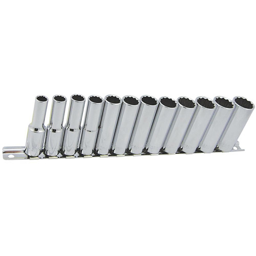 Jeu de douilles m&eacute;triques &agrave; 12 pans SS3812DM-12, 12 Mcx, Prise de 3/8", Profond Dufferin Supply