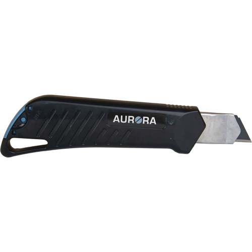 Couteau professionnel de 18 mm avec verrouillage &agrave; cliquet, Acier inoxydable, Robuste, Prise en Plastique Dufferin Supply